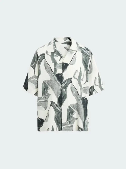 Chemise décontractée en lyocell et lin pour homme