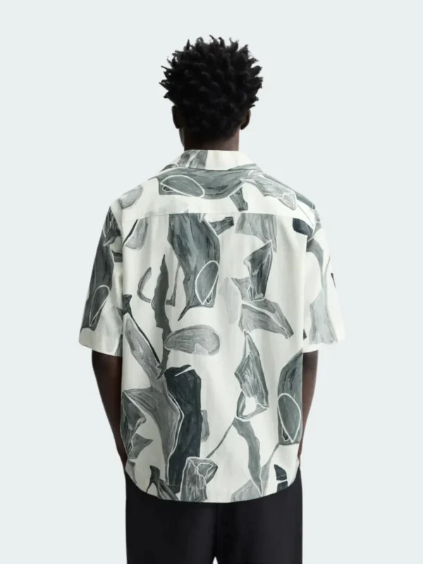 Chemise décontractée en lyocell et lin pour homme